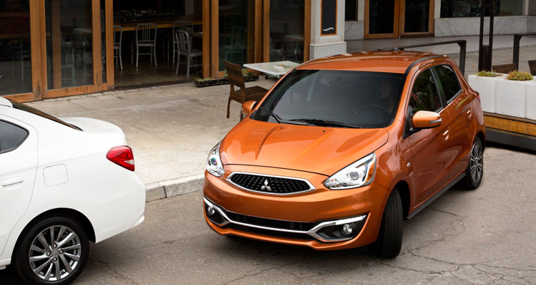 Mitsubishi mirage giảm giá ngoại thất cam