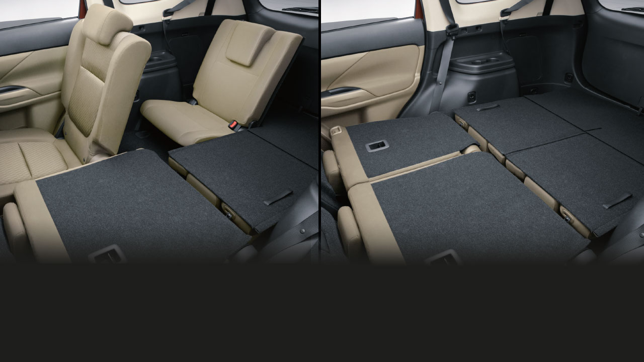 Mitsubishi outlander 2 cầu 7 chỗ 2.4 cvt trang bị khả năng gập ghế cực kỳ linh hoạt