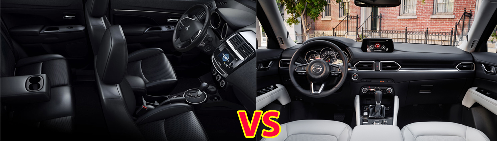 so sánh nội thất Mitsubishi Outlander Sport 2018 và Mazda CX-5