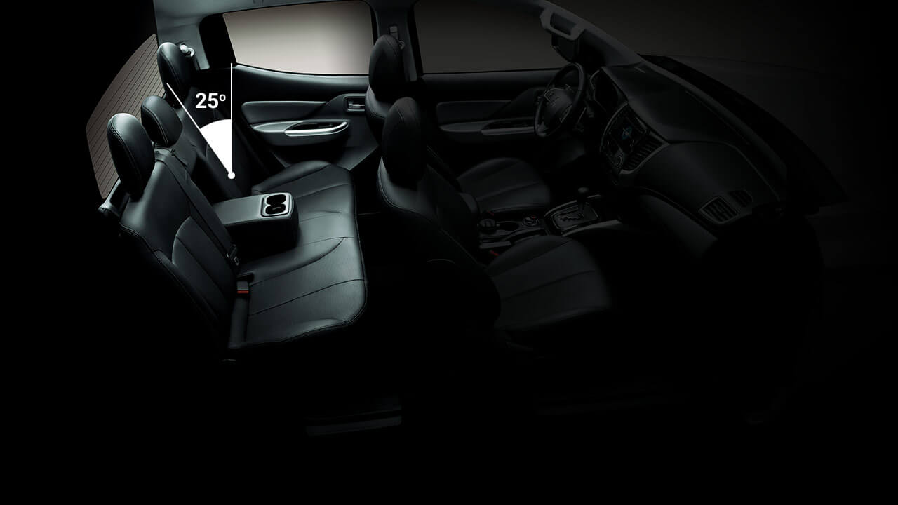 Mitsubishi Triton 2017 độ nghiêng ghế 25 độ